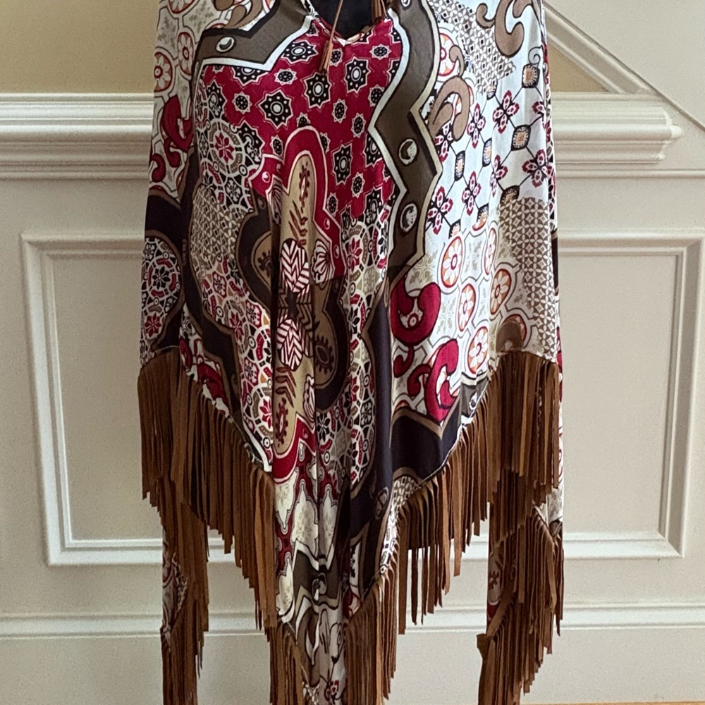 Chico's Multicolor Patterned Poncho - image 3